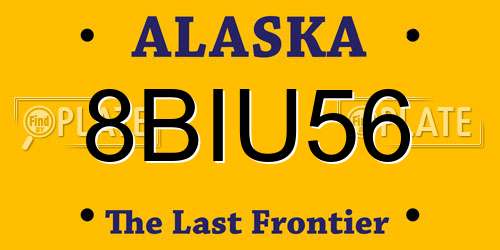 8BIU56 Alaska License Plate