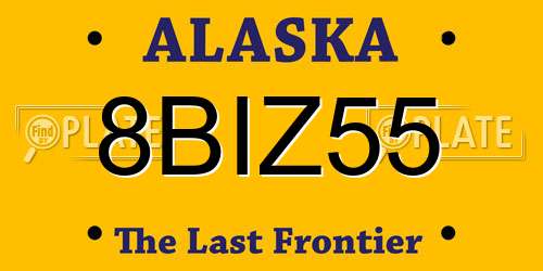 8BIZ55 Alaska License Plate