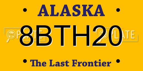 8BTH20 Alaska License Plate