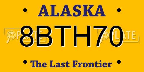 8BTH70 Alaska License Plate