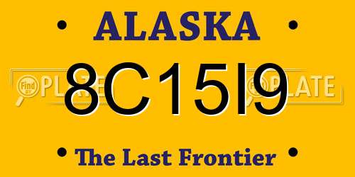 8C15I9 Alaska License Plate