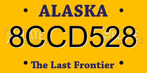 8CCD528 Alaska License Plate