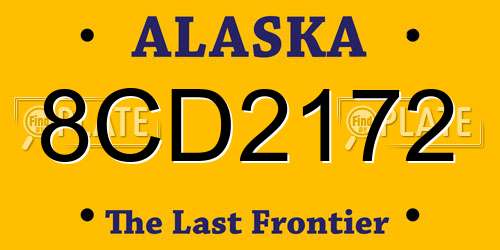 8CD2172 Alaska License Plate