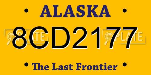 8CD2177 Alaska License Plate