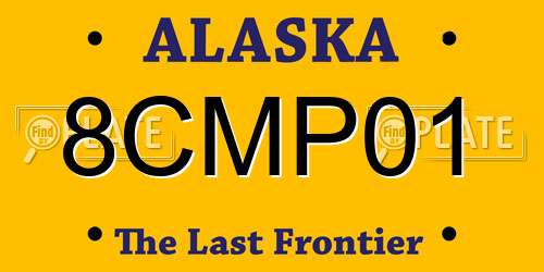 8CMP01 Alaska License Plate