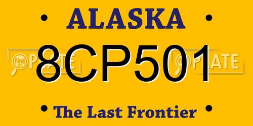 8CP501 Alaska License Plate