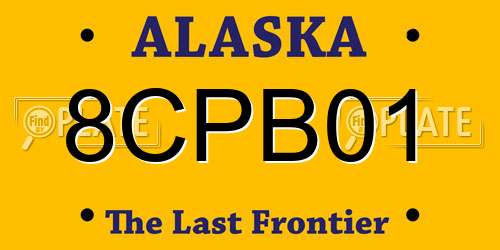 8CPB01 Alaska License Plate