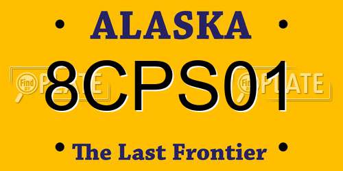 8CPS01 Alaska License Plate