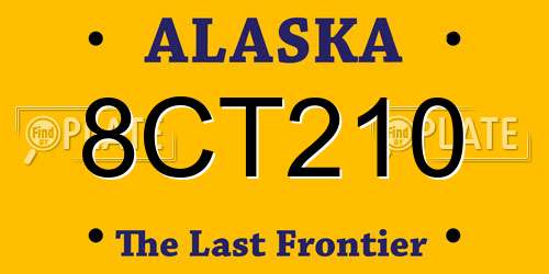 8CT210 Alaska License Plate