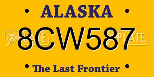 8CW587 Alaska License Plate