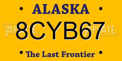 8CYB67 Alaska License Plate
