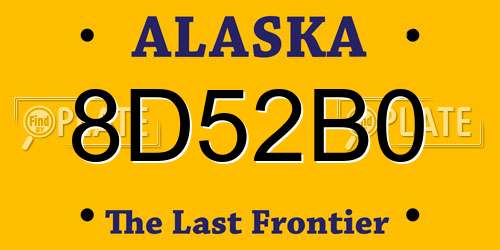 8D52B0 Alaska License Plate