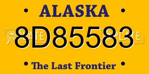 8D85583 Alaska License Plate