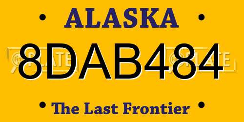 8DAB484 Alaska License Plate