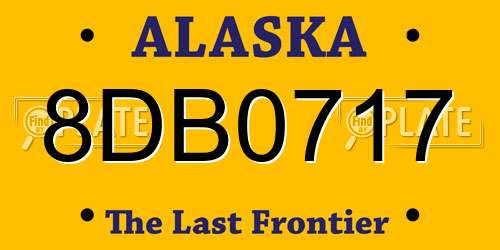8DB0717 Alaska License Plate