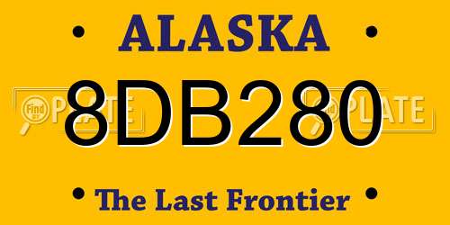 8DB280 Alaska License Plate