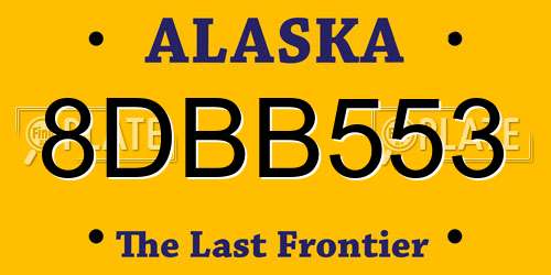 8DBB553 Alaska License Plate