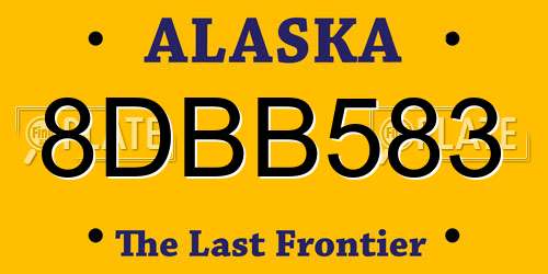 8DBB583 Alaska License Plate