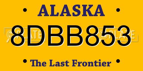 8DBB853 Alaska License Plate
