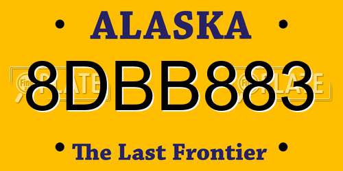 8DBB883 Alaska License Plate