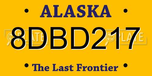 8DBD217 Alaska License Plate