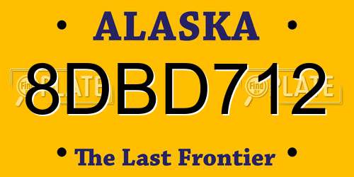 8DBD712 Alaska License Plate