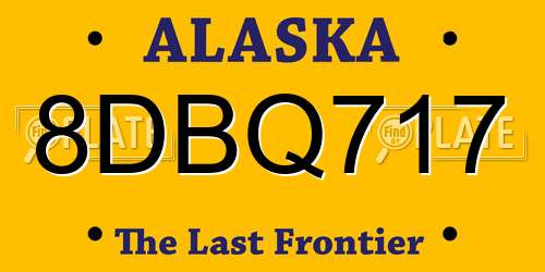 8DBQ717 Alaska License Plate