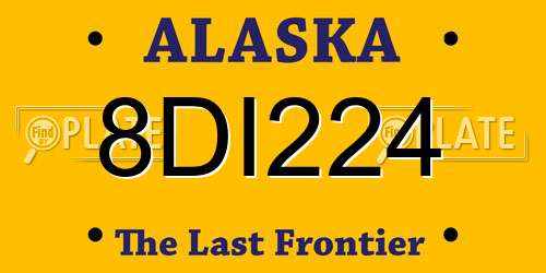 8DI224 Alaska License Plate
