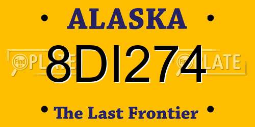 8DI274 Alaska License Plate