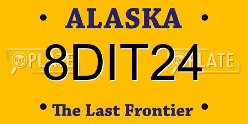 8DIT24 Alaska License Plate