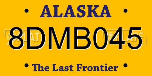 8DMB045 Alaska License Plate