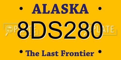 8DS280 Alaska License Plate