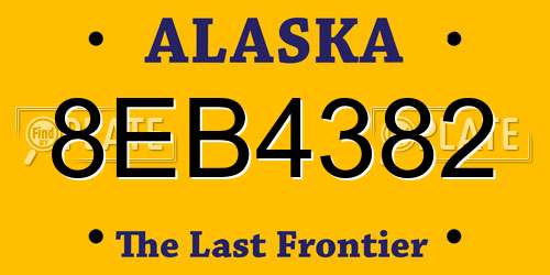 8EB4382 Alaska License Plate