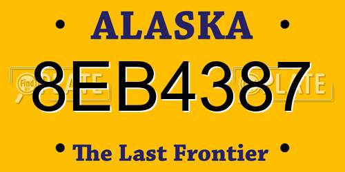 8EB4387 Alaska License Plate