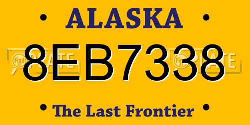 8EB7338 Alaska License Plate