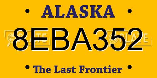 8EBA352 Alaska License Plate