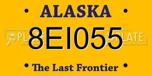 8EI055 Alaska License Plate