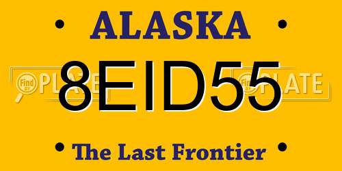 8EID55 Alaska License Plate