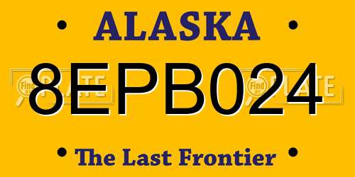 8EPB024 Alaska License Plate