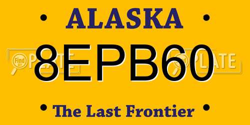 8EPB60 Alaska License Plate