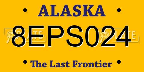 8EPS024 Alaska License Plate