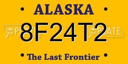 8F24T2 Alaska License Plate