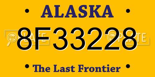 8F33228 Alaska License Plate