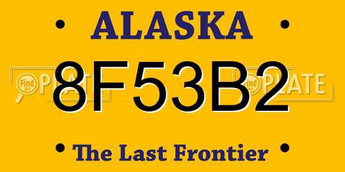 8F53B2 Alaska License Plate