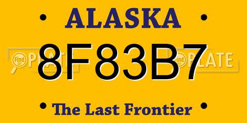 8F83B7 Alaska License Plate
