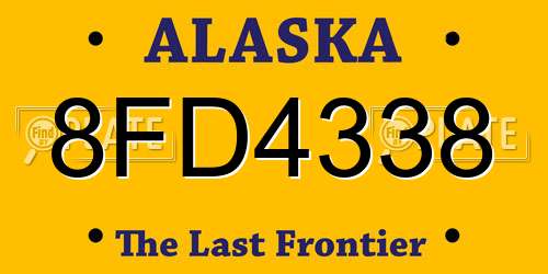 8FD4338 Alaska License Plate