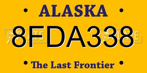 8FDA338 Alaska License Plate