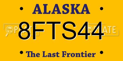 8FTS44 Alaska License Plate