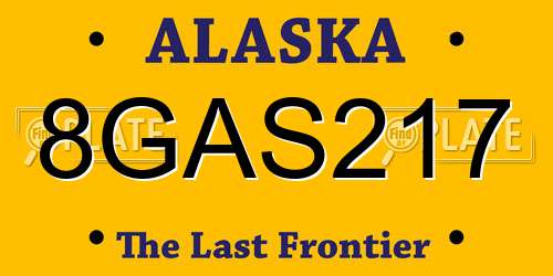 8GAS217 Alaska License Plate