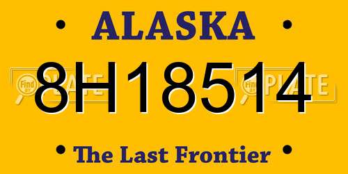 8H18514 Alaska License Plate